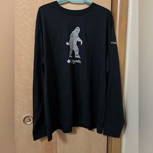 Columbia Black Long Sleeve with Sasquatch Graphic